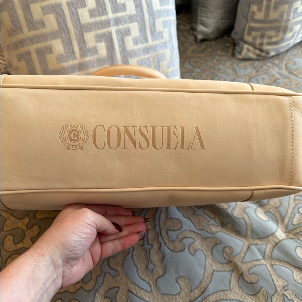 Consuela Cream Travel Bag with Colorful Accents - Picture 7 of 9